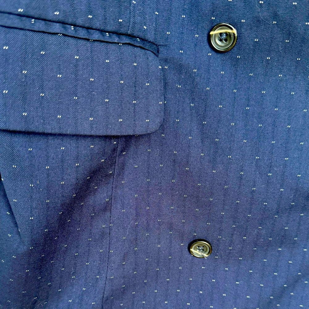 Rachel Comey Rupture Blazer Navy Polka Dot Tailored Jacket Size 10 - Picture 13 of 16